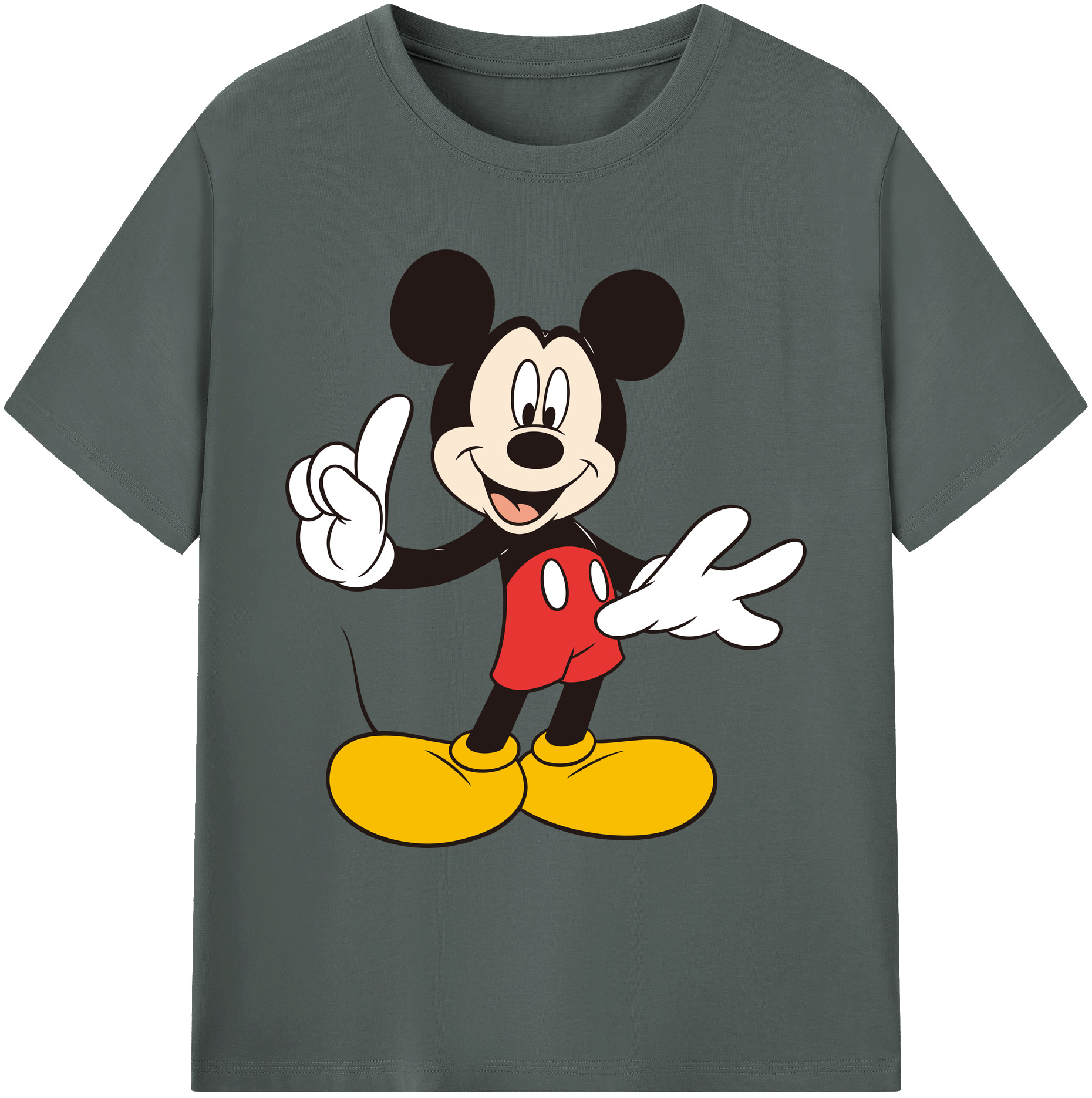 ミッキーマウス Mickey Mouse 綿100％ メンズ半袖Tシャツ｜肌触りやわらか＆通気性